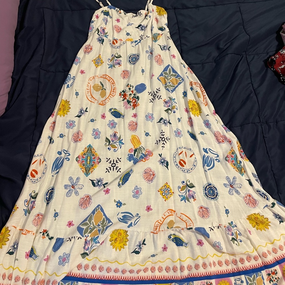 Bohemian Floral Maxi Dress in Multicolor